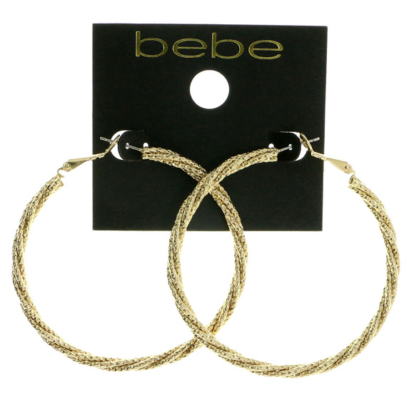 bebe Jewelry - bebe gold hoop earrings NWT bbe19
